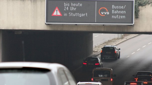 Stuttgarts EU-Feinstaubkontingent ist ausgeschöpft 