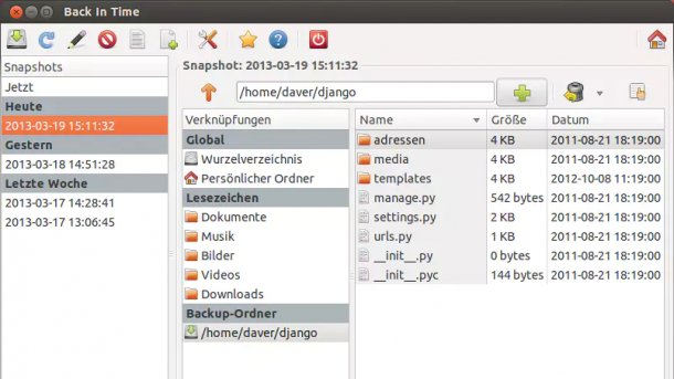 Back In Time Screenshot