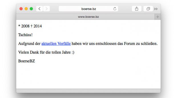 Warez-Forum Boerse.bz nach Razzia offline