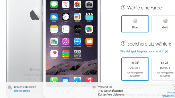 iPhone 6 und 6 Plus etwas besser verfügbar – bei Apple