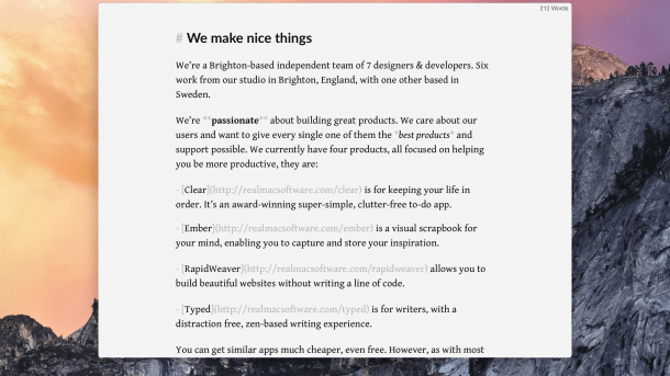 Typed: Markdown-Schreibprogramm mit Zen-Modus