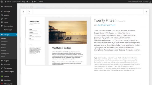 Wordpress-Theme Twenty Fifteen