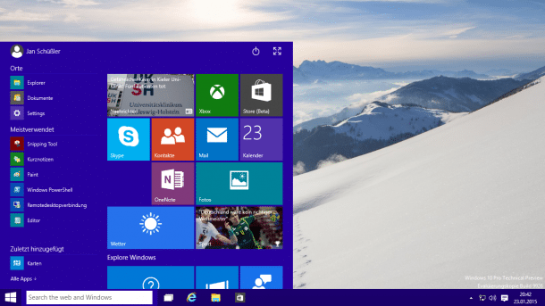 Windows 10 Preview Build 9926 verfügbar