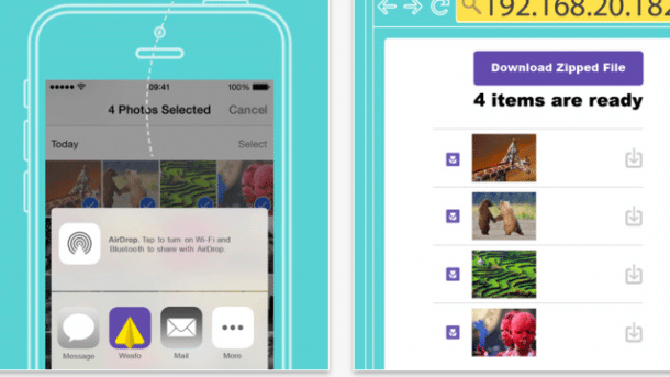 Weafo: Kostenlose iOS-8-Extension überträgt Dateien per WLAN