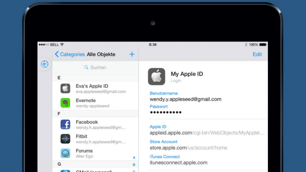 1Password verbessert iOS-8-Erweiterung