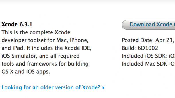 Update für Xcode behebt Fehler