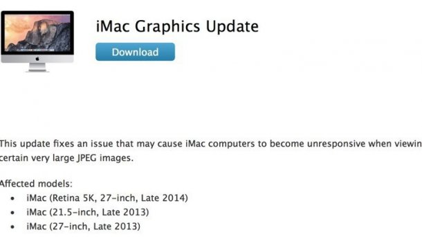 Grafiktreiber-Update behebt JPEG-Kernelpanik beim iMac