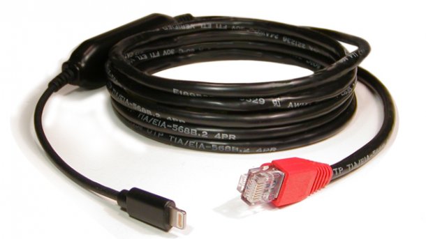 Ethernet-Kabel für iOS-Geräte mit Lightning-Anschluss