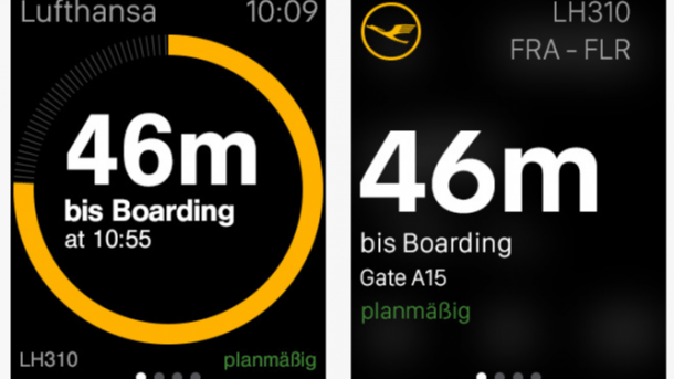 Lufthansa-App kommt auf die Apple Watch