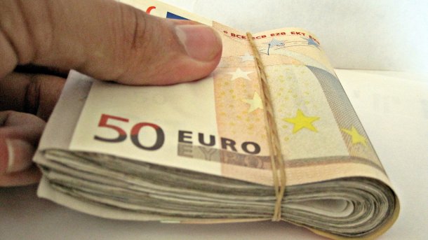 Bündel von 50-Euro-Scheinen