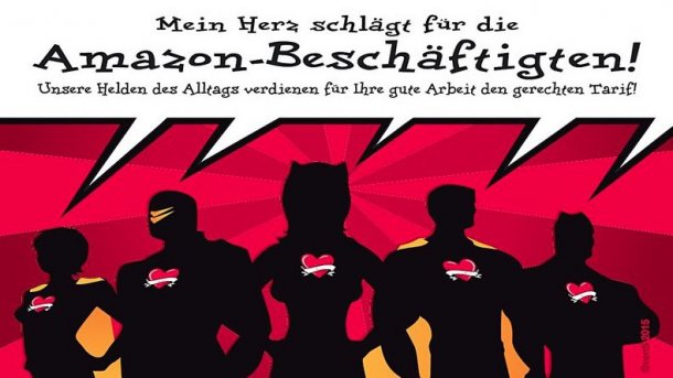 Amazon-Mitarbeiter in Leipzig streiken