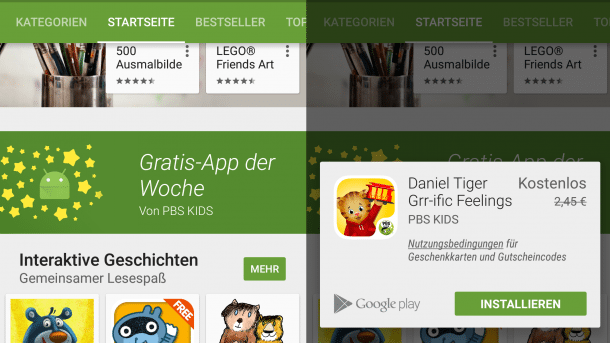 "Gratis-App der Woche" im Google Play Store