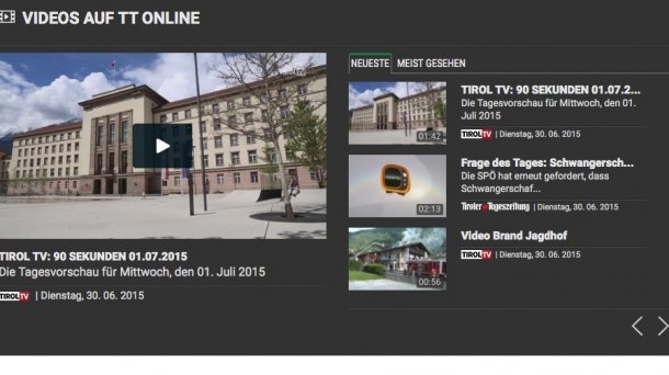 Website Tiroler Tageszeitung