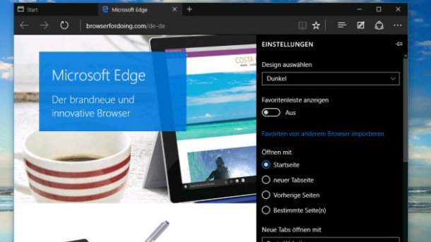 Microsoft Edge mit HTML5-Video statt Silverlight