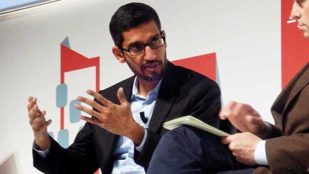 Google-Manager Sundar Pichai auf dem MWC 2015.