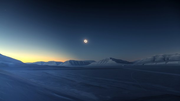 Sonnenfinsternis vom 20. März über Spitzbergen