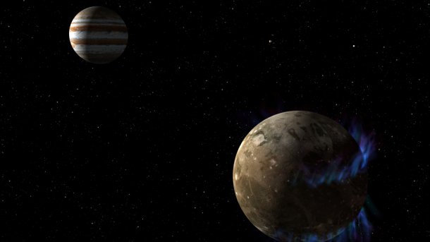 Polarlichter auf Ganymed