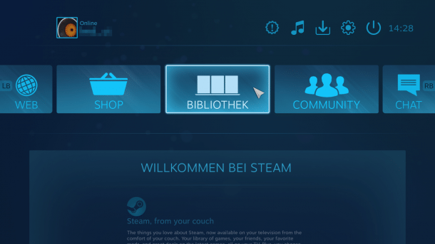 SteamOS Big Picture Modus