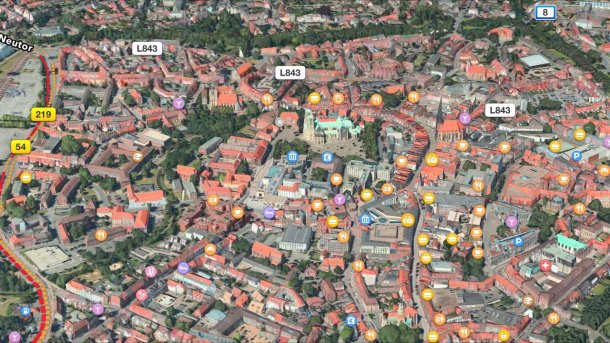 Apple Maps: Flyover für Münster