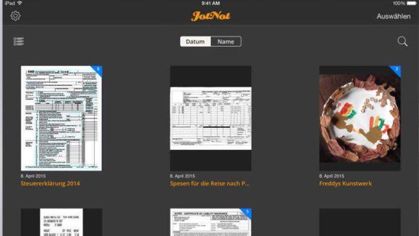 Scanner-App JotNot momentan kostenlos