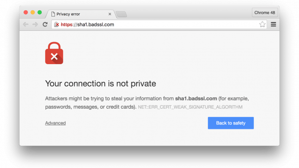 Google Chrome: Abschied von SHA-1-siginierten SSL-Zertifikaten