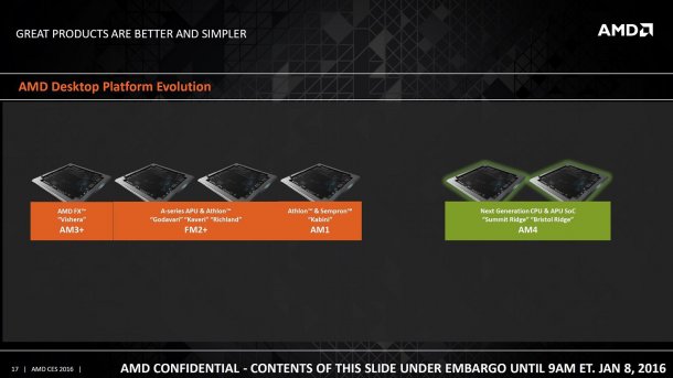 CES 2016: AMD kündigt einheitlichen CPU-Sockel für Desktops an