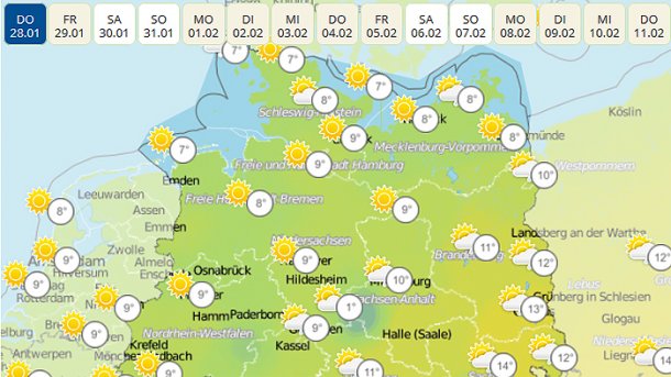 Streit um Wetter-Apps: "wetter.de" unterliegt vor dem BGH