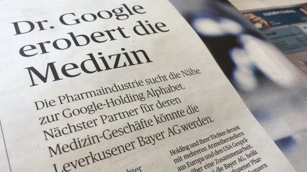 Google-Mutter Alphabet könnte mit Bayer kooperieren