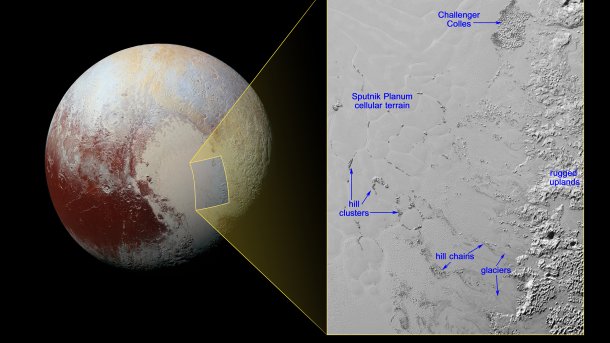NASA-Sonde New Horizons: Eisberge auf Plutos Stickstoff-Gletschern