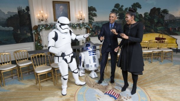 Stormtrooper, R2-D2, Herr und Frau Obama