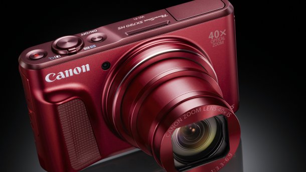 Kompakte Canon PowerShot SX720 HS mit 40fach-Zoom