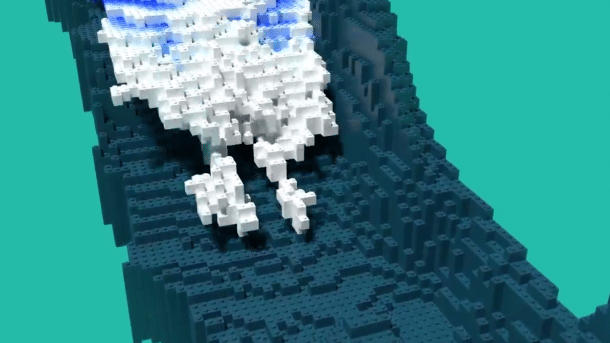 Flüssigkeitssimulation Blender Lego