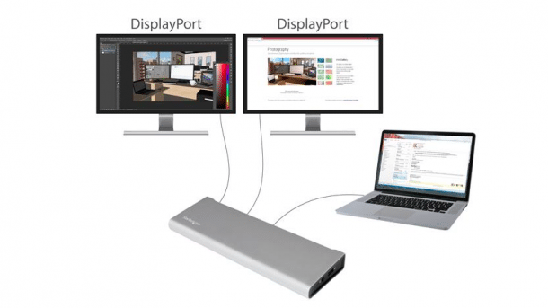 Thunderbolt-2-Dock mit Unterstützung für zwei DisplayPort-Bildschirme