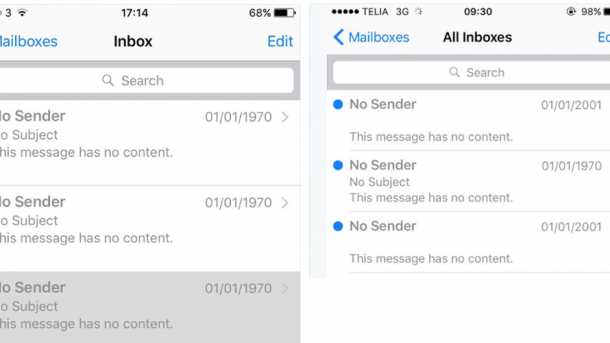 iOS-Datumsfehler schickt Mails aus den Siebzigern