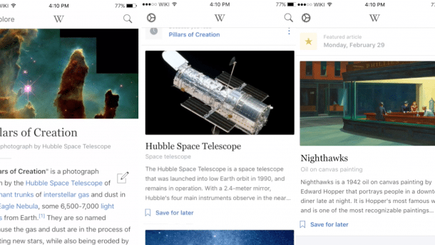 Wikipedia-App für iOS mit umfangreichen neuen Funktionen