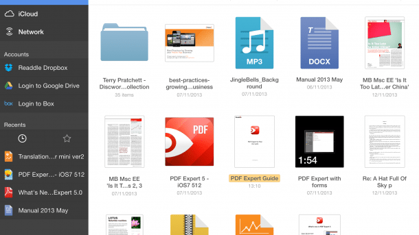 PDF Expert übergibt PDFs einfacher