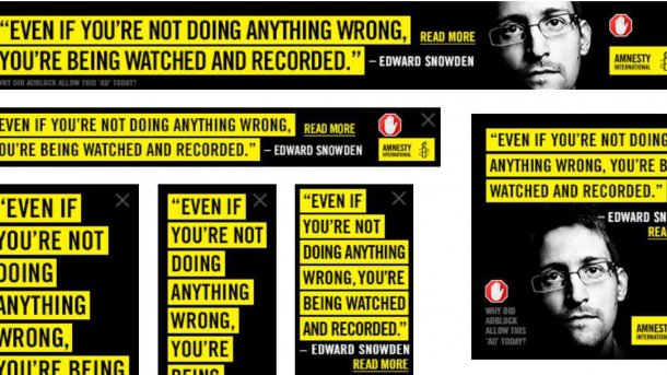 Amnesty International: Anti-Zensur-Banner für Adblock-Nutzer