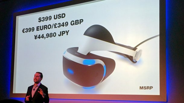GDC: Sonys Playstation VR kostet 399 Euro - und stiehlt Oculus Rift und HTC Vive die Schau