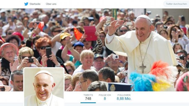 Papst ab Samstag bei Instagram