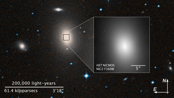 Astronomen finden supermassives Schwarzes Loch an unerwartetem Ort