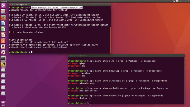Ungepflegte Pakete in Ubuntu 16.04