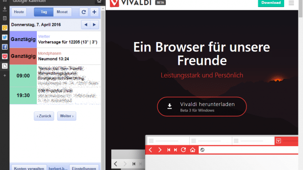 Rasches Update für Vivaldi-Browser