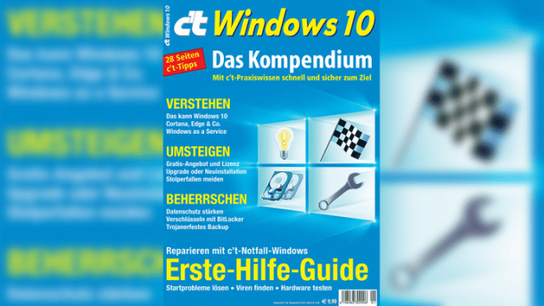 c't-Sonderheft Windows 10 ab heute im Handel erhältlich