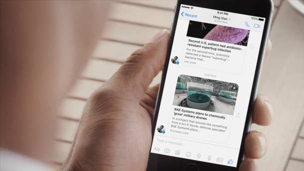 iOS und Android: Instant Articles wandern in den Facebook Messenger