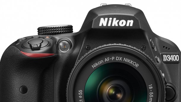 Einsteiger-Spiegelreflexkamera Nikon D3400 mit Snap-Bridge