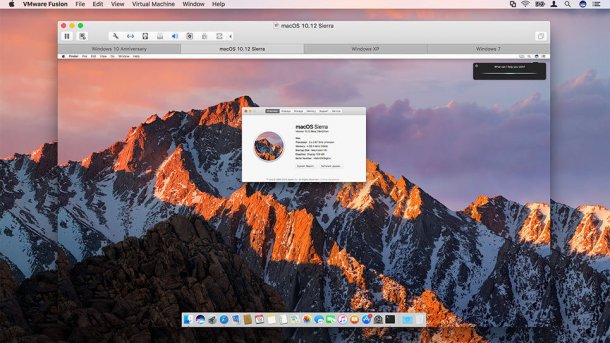 Fusion 8.5 mit macOS Sierra