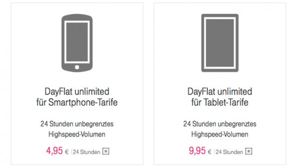 Echte Mobil-Tagesflatrate bei der Telekom