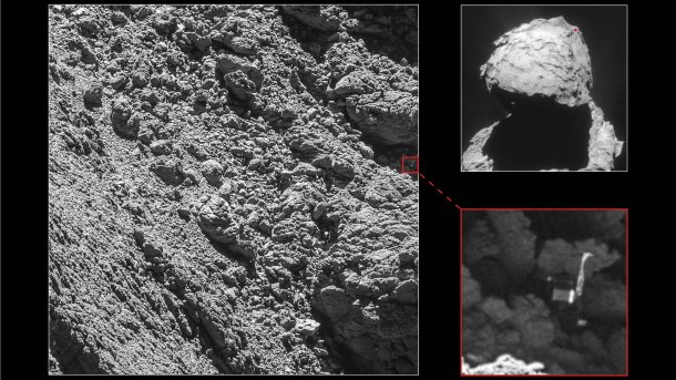 Kamera findet Landeroboter "Philae" auf Kometen