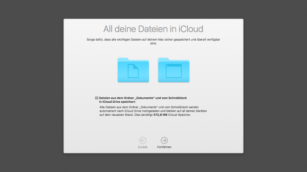 iCloud-Integration in macOS Sierra