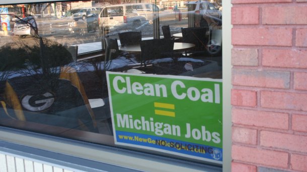 Plakat "Clean Coal = Michigan Jobs"